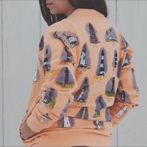 Cozy lighthouse cardigan sweater